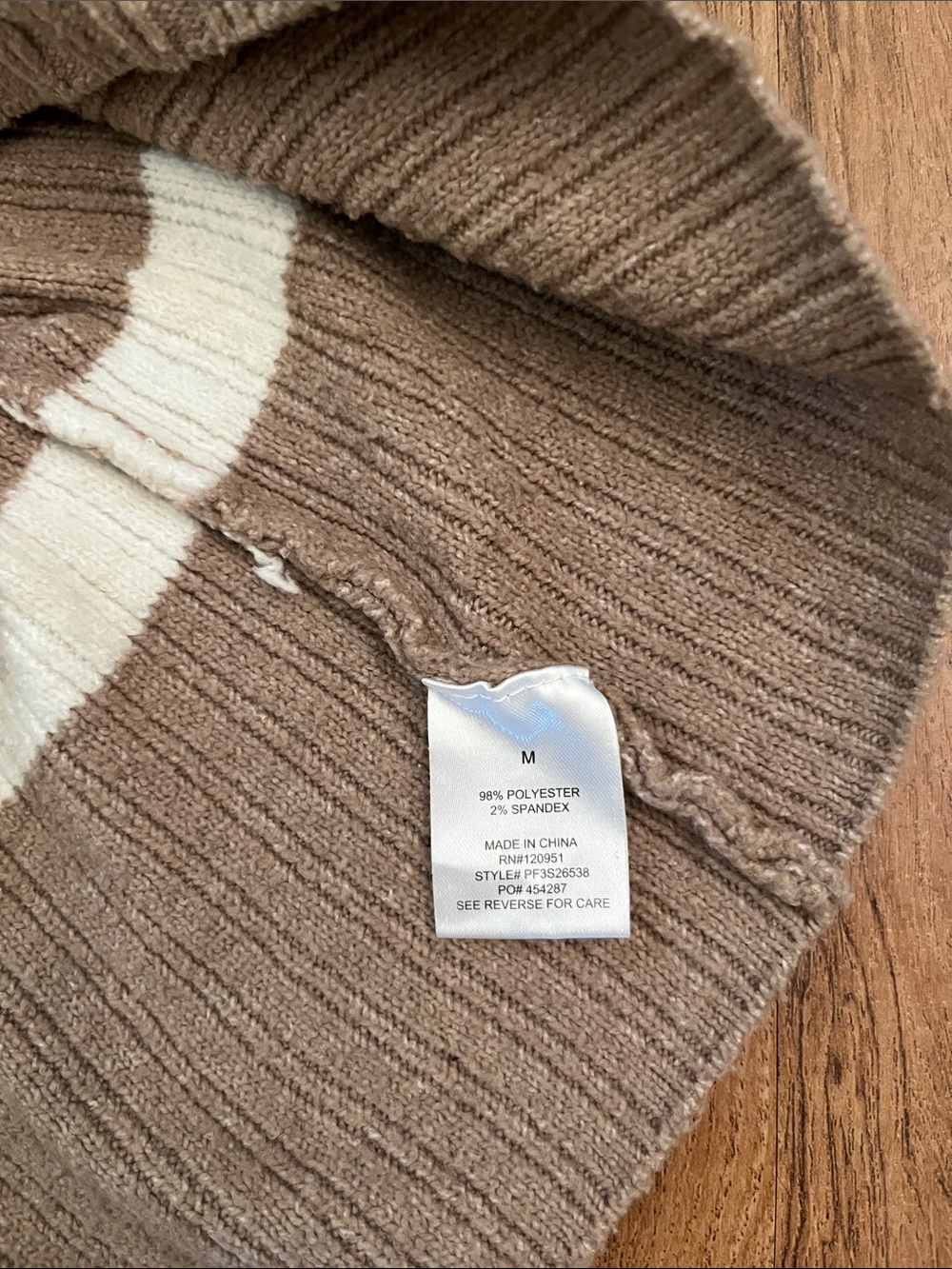 Pink Rose Textured Striped Sweater - Picture 5 of 6